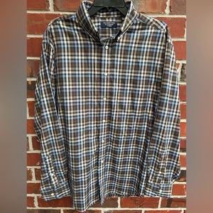 Roundtree & Yorke Classics Mens Short Sleeve Button Down Shirt. Size Large